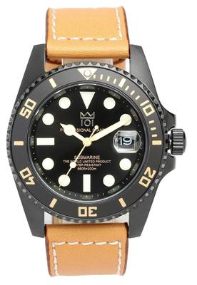 Hyakuichi Divers 20 ATM Montre résistante à l'eau Ceinture en cuir [HYAKUICHI 101] Homme