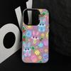 Easter Pattern Phone Case For iPhone 17,16,15,14,13,12,11 Plus,Pro Max,XS,Colorful Silver Black Cover