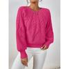 Women S Long Sleeve Crew Neck Knit Pullover Sweater Solid Color Casual Fall Winter