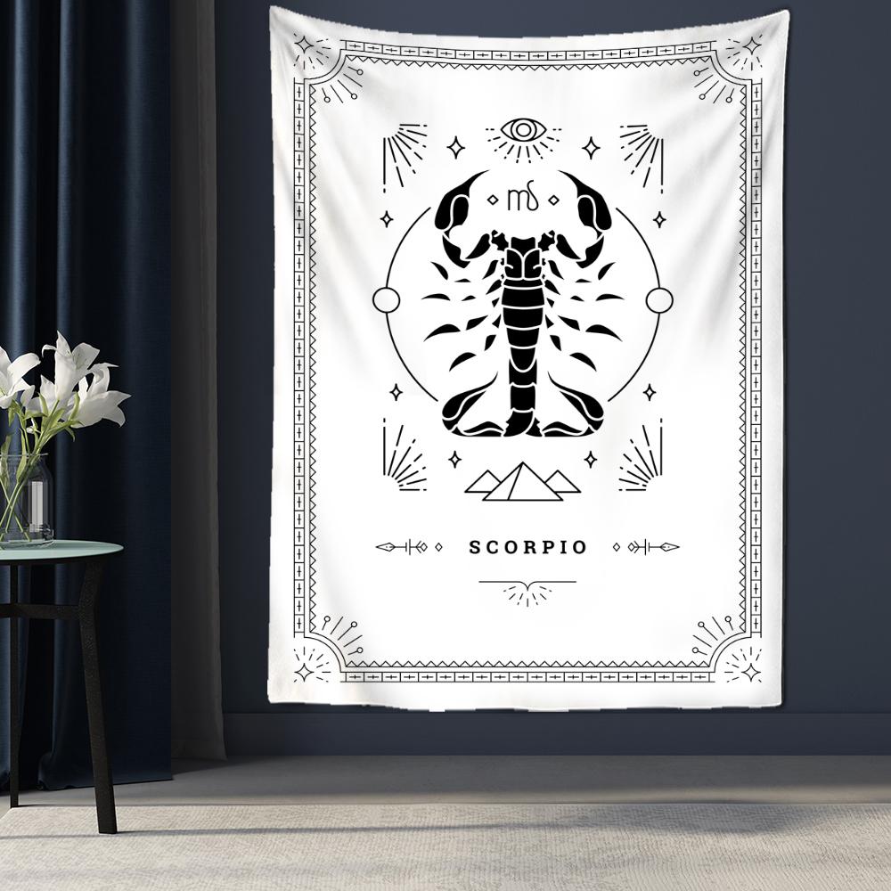 Zwölf Konstellationen Tarot Wandteppich Wandbehang Psychedelische Magie Bohemian Stil Hippie Matratze Kunst Home Decor