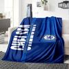 Chelsea Football Club Theme Printed Blanket - Perfect for Couch, Bed, Travel & Outdoor Use | Machine Washable, Cozy & Durable.