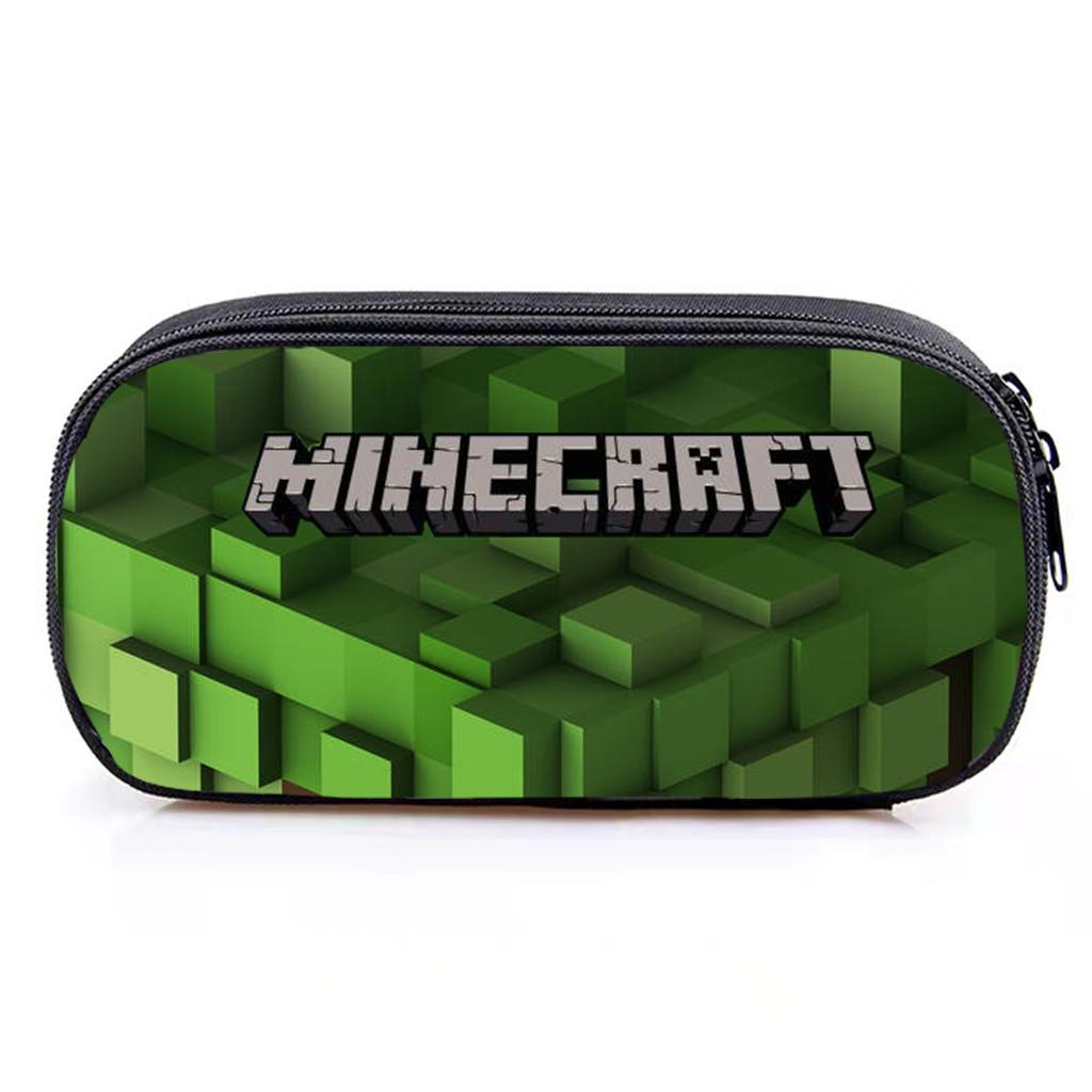 Minecraft Game Student Large Capacity Pencil Bag Stationery Bag Cartoon Pencil Bag Storage, Stationery Box