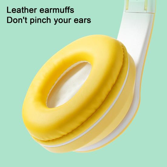 Wireless Headphones with RGB Breathing Light Stable Connection Low Latency Noise Reduction Deep Bass Bluetooth-compatible Over-Ear Headphones