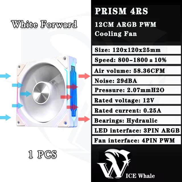 LDPCSJ Prism 4RS 120mm ARGB PC Case Fan with Infinity Mirror Design Motherboard Sync 4PIN PWM CPU Cooler Ventilador Fuel Injectors 6