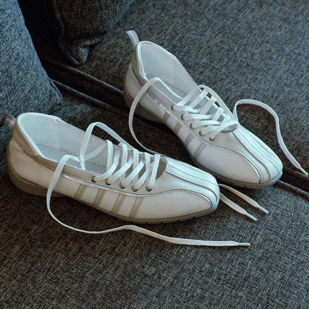 Processing Customization~ Silver Sports Ballet Shoes Women's Versatile New Cross-strap Retro Mary Jane Shoes Single Shoes