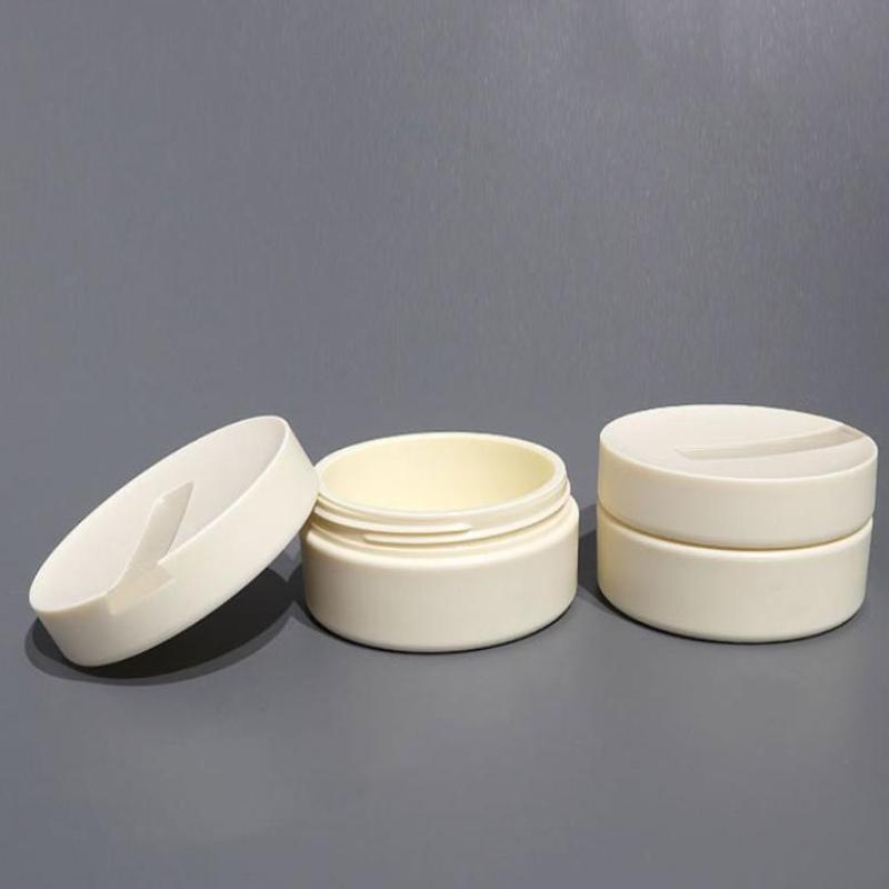 1 Adet 100G Doldurulabilir Makyaj Temizleyici Kavanozu Kaşıklı Plastik Boş Makyaj Kavanozu Pot Seyahat Yüz Kremi Losyon Kozmetik Kabı