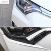 For Toyota Rav4 Rav 4 2016 - 2018 Front Head Light Lamp Eyelid Eyebrow Strip Molding Cover Trim ABS Chrome Accessories Exterior