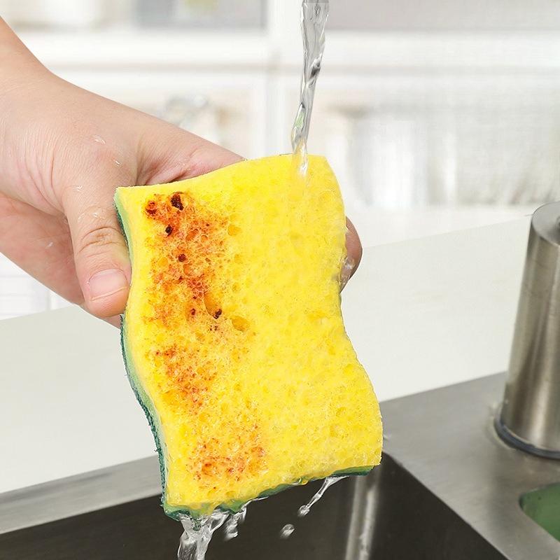 6Pcs/Set Non-Scratch Cellulose Household Kitchen Sponges Dishes Sponge Multi-Use Dish Scrubber Sponge for Kitchen Cleaning Tool