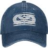 Air Force Civil Engineer Badge Distressed Baseball Cap Vintage Washed Denim Style Dad Hat