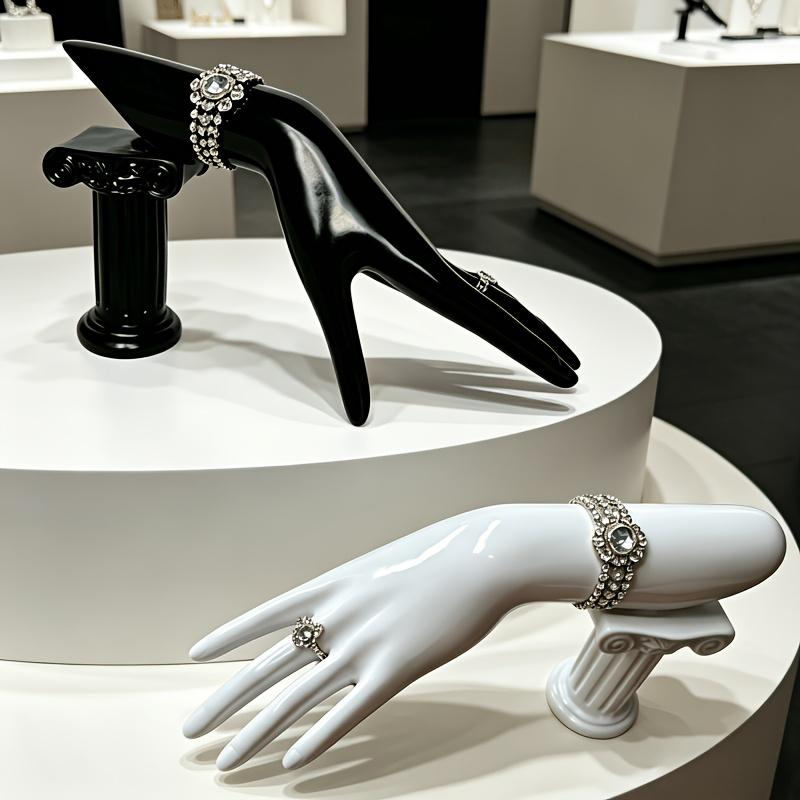 Plastic Hand Mannequin Display Stand for Rings, Bracelets, Jewelry