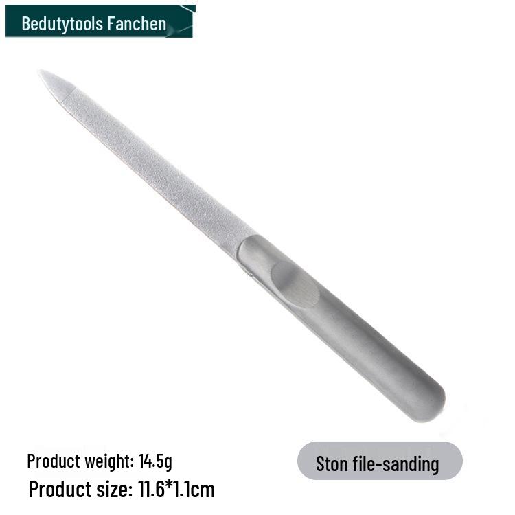 

Stainless Steel Double-Sided Nail File and Polisher for Manicure