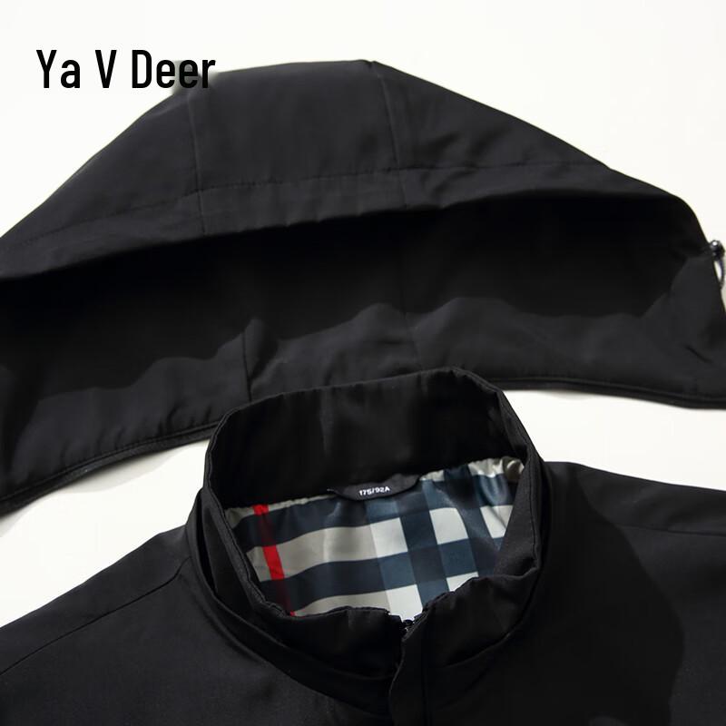 Yalu Men's Detachable Hood Business Casual Jacket