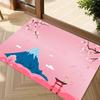 Mount Fuji Cherry Blossoms Floor Mat Suitable For Living Room Kitchen Bathroom Non-slip Mat Household Foot Mat