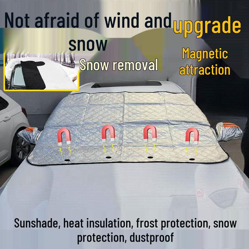 

All-Season Windshield Cover: Magnetic Anti-Freeze & Sun Block Protection for Cars Sedan Cover Small