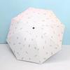 Ultraviolet Protection Parasol Portable Wind Resistant Small Pocket Rain Umbrella Thickened Black Glue Mini Sun Shade Outdoor