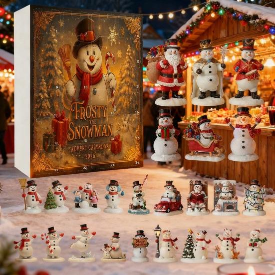 Frosty the Snowman Advent Calendar 2025 24 Days of Surprises DIY Modeling Clay Craft Gift Seasonal Advent Calendar
