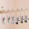 Multi Purpose Stainless Steel Clothes Pins with Hooks Windproof Drying Clips for Socks Hats