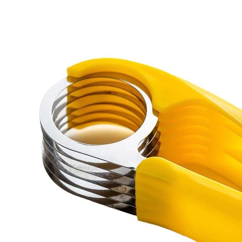 Stainless Steel Banana Slicer, Kitchen Ham Sausage Fruit Slicer, Daily Dining Kitchen, Salad Platter, Ring Cutter, Fruit Slicer