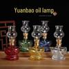 Large Vintage Crystal Glass Windproof Kerosene Lamp for Weddings and Housewarmings