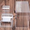 5 Pack Clear Square Watch Display Stands Plastic Storage Case With Dustproof Cover for Jewelry Bracelet Organizers