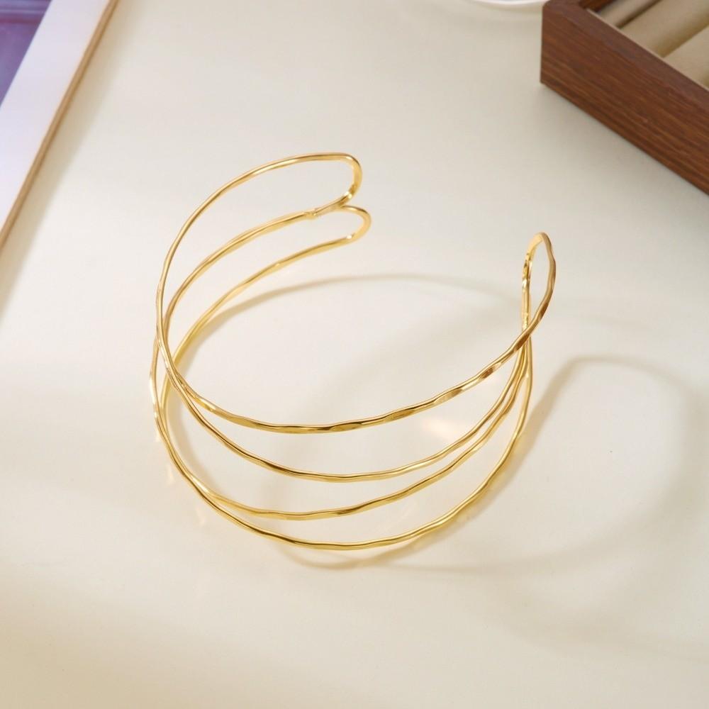 Gold Adjustable Snake Armband Multilayer Coil Hyperbolic Cuff Bangle Open Arm Bangles  Club