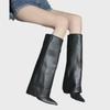 2024 Autumn/Winter Pointed Stiletto Boots: Versatile, Simple High-Heel Trousers Boot