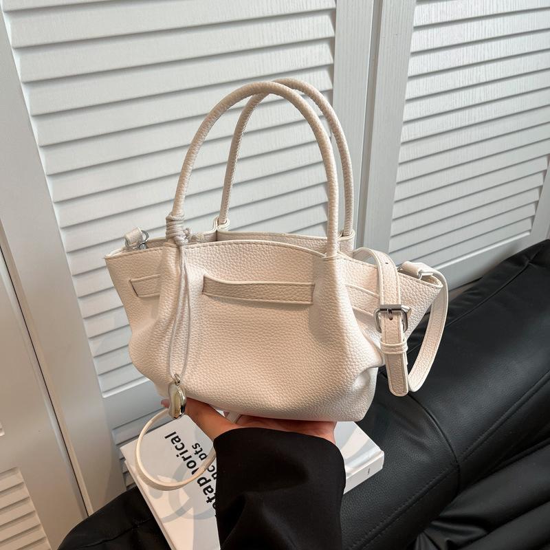 

Повседневная сумка-ведро для ручной носки, новая летняя простая модная сумка через плечо с косым ремнем, сумка под мышкой большой вместимости белый