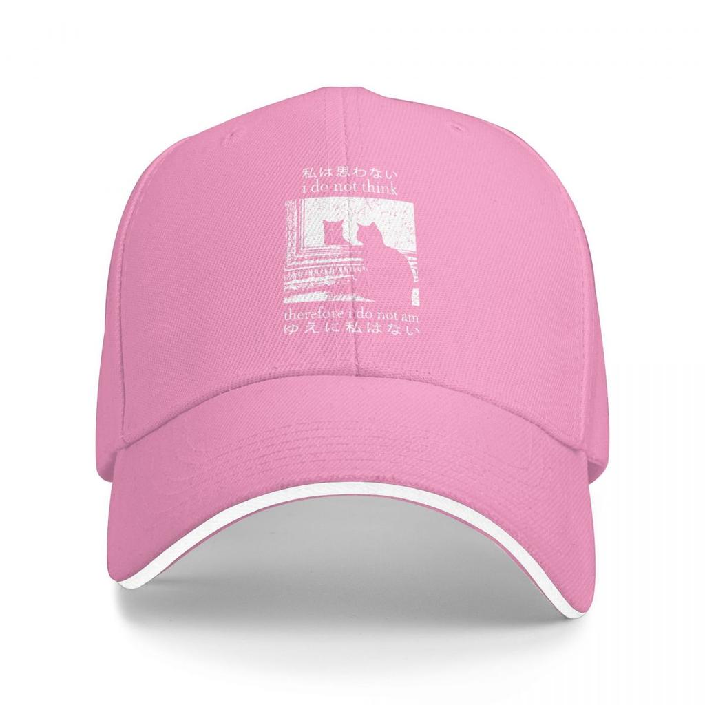 Baseball Caps I Do Not Think Therefore I Do Not Am Hoodie Funny Japanese Cat Meme Graphic FeUnisex Unisex Casual Summer Caps