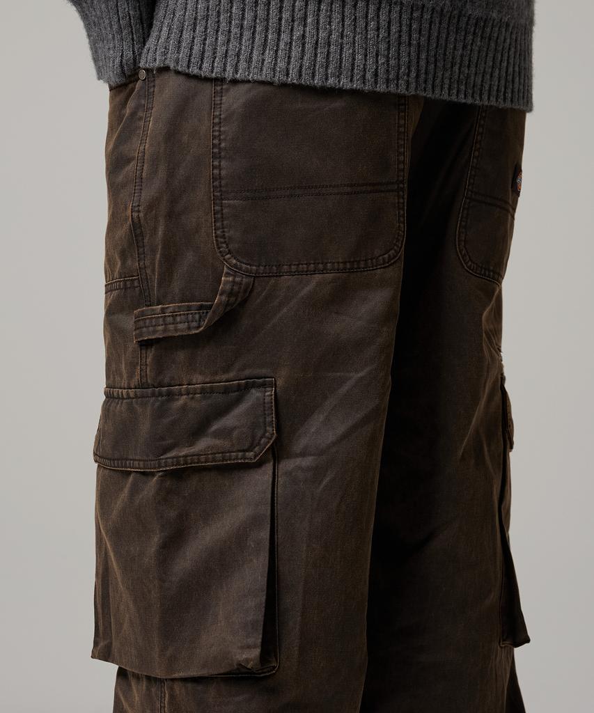 DICKIES Canvas Double Knee Cargo Pants Dark Brown