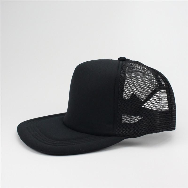 Schwarze Einfache Mesh Snapback Kappen Hut Herren Baseballkappe Unisex Gorras Hip Hop Snapbacks Mesh Sonnenhüte