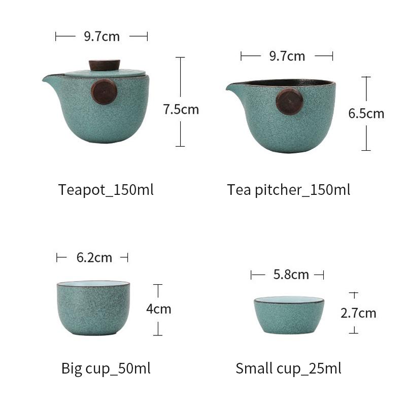 Portable Travel Tea Set Kung Fu Ceramics Teapot