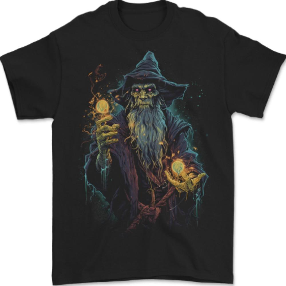 26 Fantasy Wizard Warlock 4 Mens T-Shirt 100% Cotton Unisex T-Shirt M