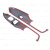 Car ABS  Window Lift Switch Panel Cover Trims Carbon Fiber For Ford Mustang 2015 2016 2017 2018 2019 For LHD Car Accessories