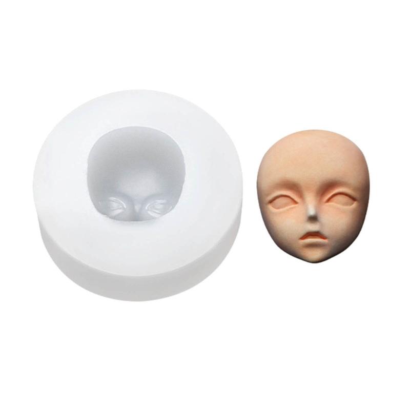 3D Dolls Head Baby Face Mold Silicone Cake Mold Model Handmade Soap Clay Plaster Mold Fondant Chocolate Sugar Craft Mold