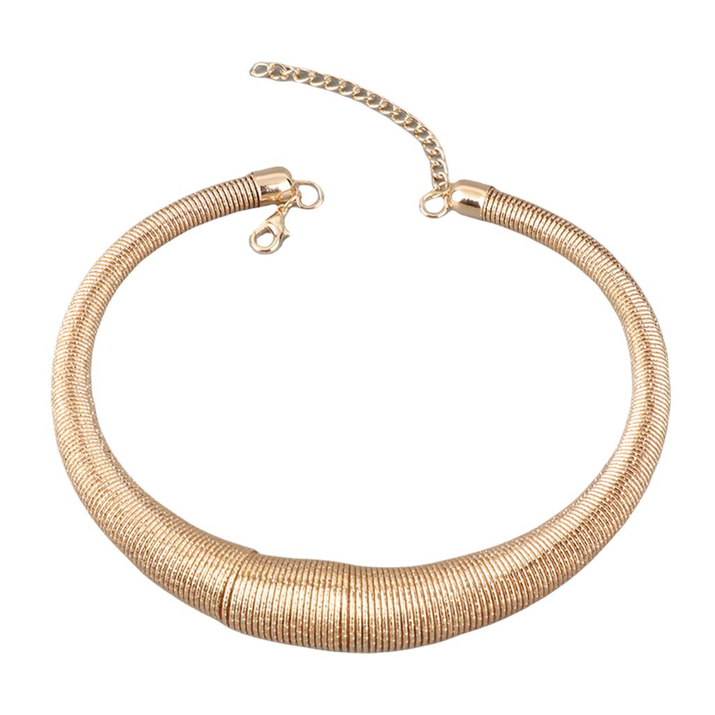 Women Snake Chain Necklace Geometric Jewelry Shiny Hook Eye Clasp Snake Chain Collar for Party
