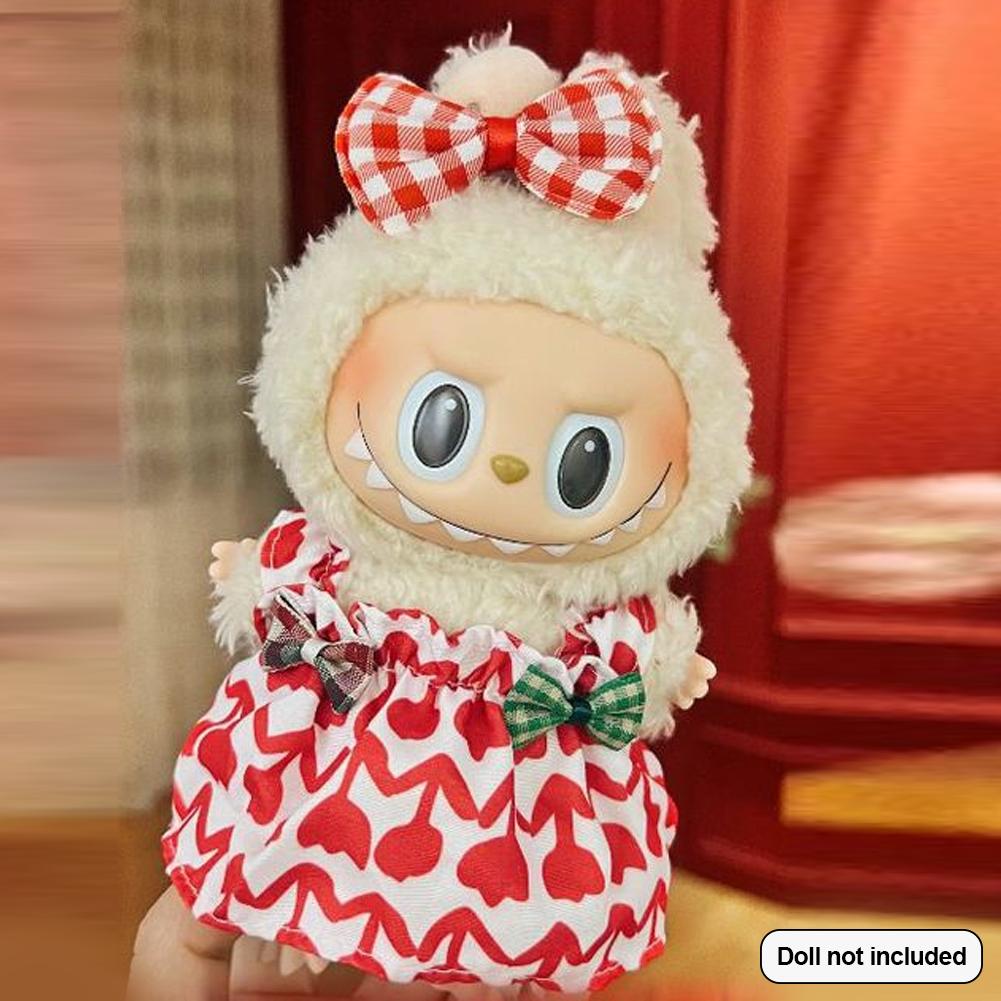 For 17cm Labubu Doll Clothes Fashion Clothes Hoodies Doll Clothes Color Match Hoodies Dolls Accessories Cute Decoration Little Cloths