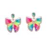 New handmade wound woven butterfly earrings alloy frame dancing fresh and sweet wind earrings