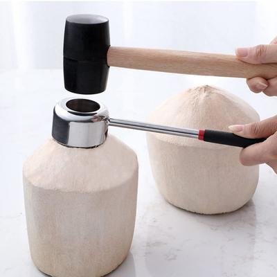 Ett Set Rostfritt Stål Kokosnötsöppnare Hållbar Bärbar Kokosköttslicer Multifunktionellt Kokosnötsöppnarverktyg Hemmabruk