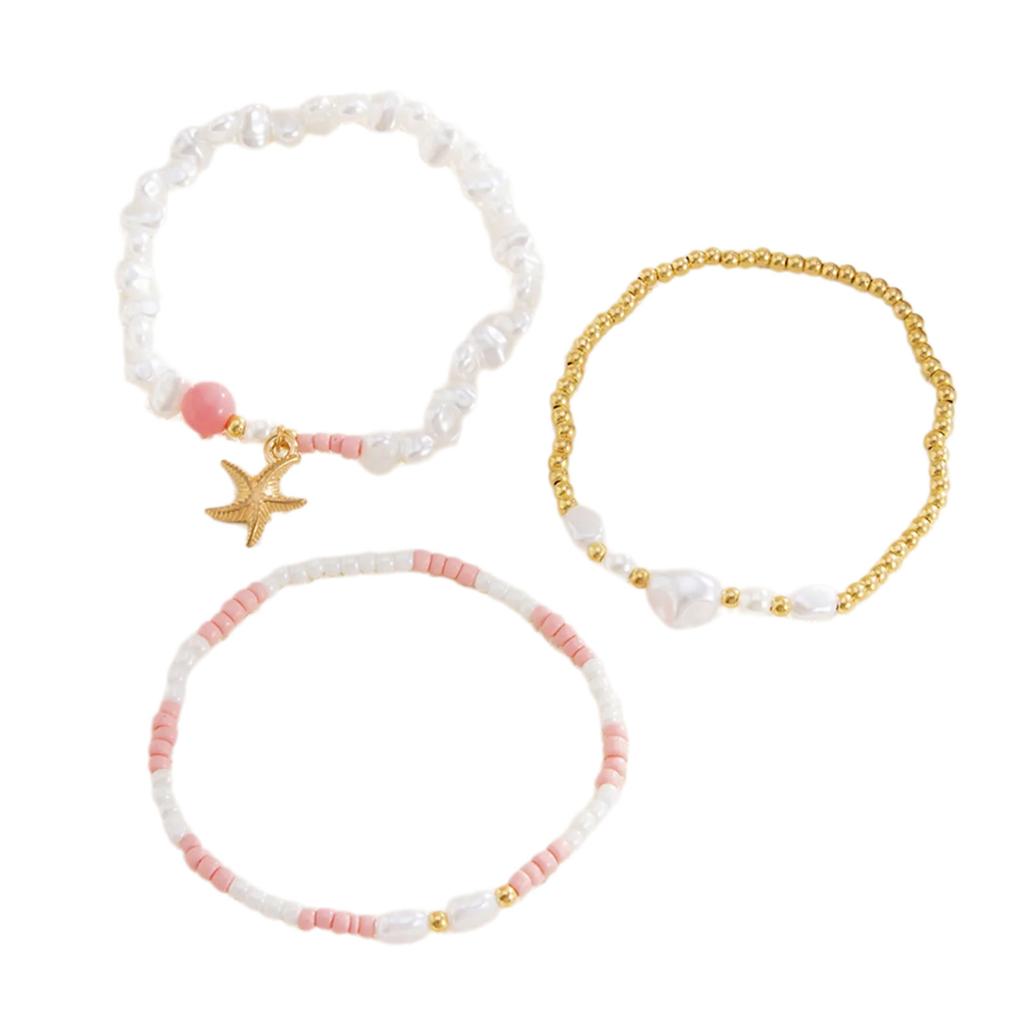 Bohemian Colorful Starfish Beaded Stackable Multilayered Bracelet Ocean Theme Jewelry For Women Girls Gift