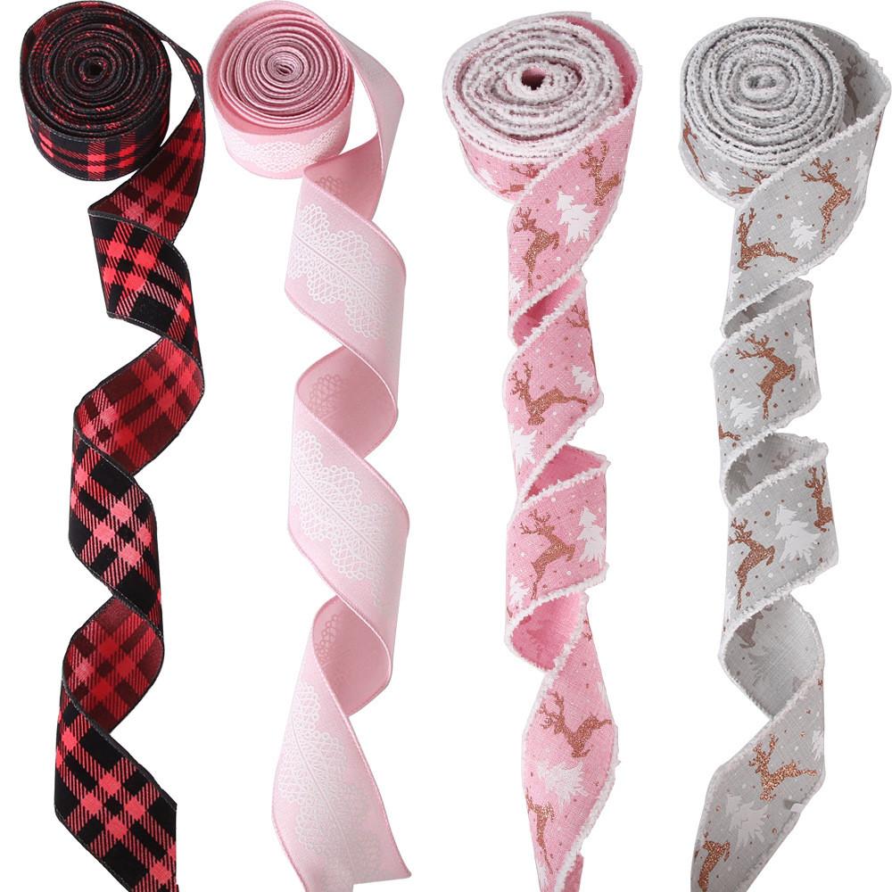 Christmas 10m Stylish Ribbon With Soft Fringes For Creating Unique Arrangements Holiday