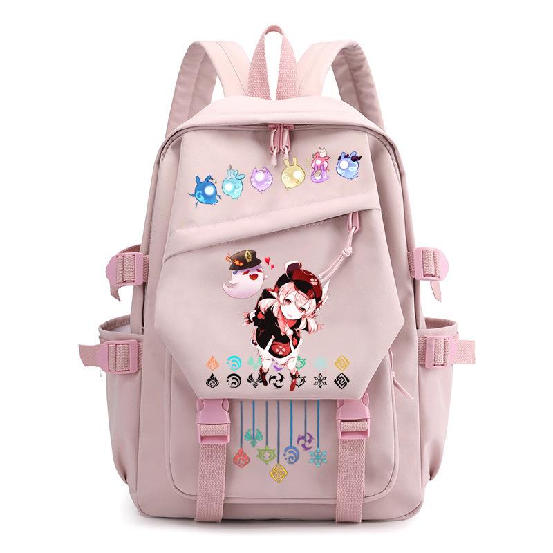 Mochila Escolar Estudante Viagem Caderno Presente para Crianças Bolsa Genshin Impact