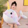 Juguetes de Peluche de Narval Serie Animal Marino Muñeco Muñeco Muñeco Almohada Regalo de Cumpleaños