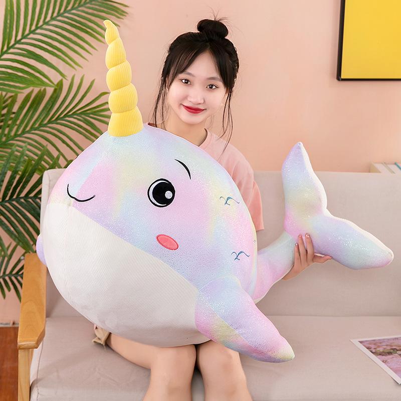 Narwhale Plush Toys Marine Animal Series Doll Doll Doll Pillow Birthday Gift