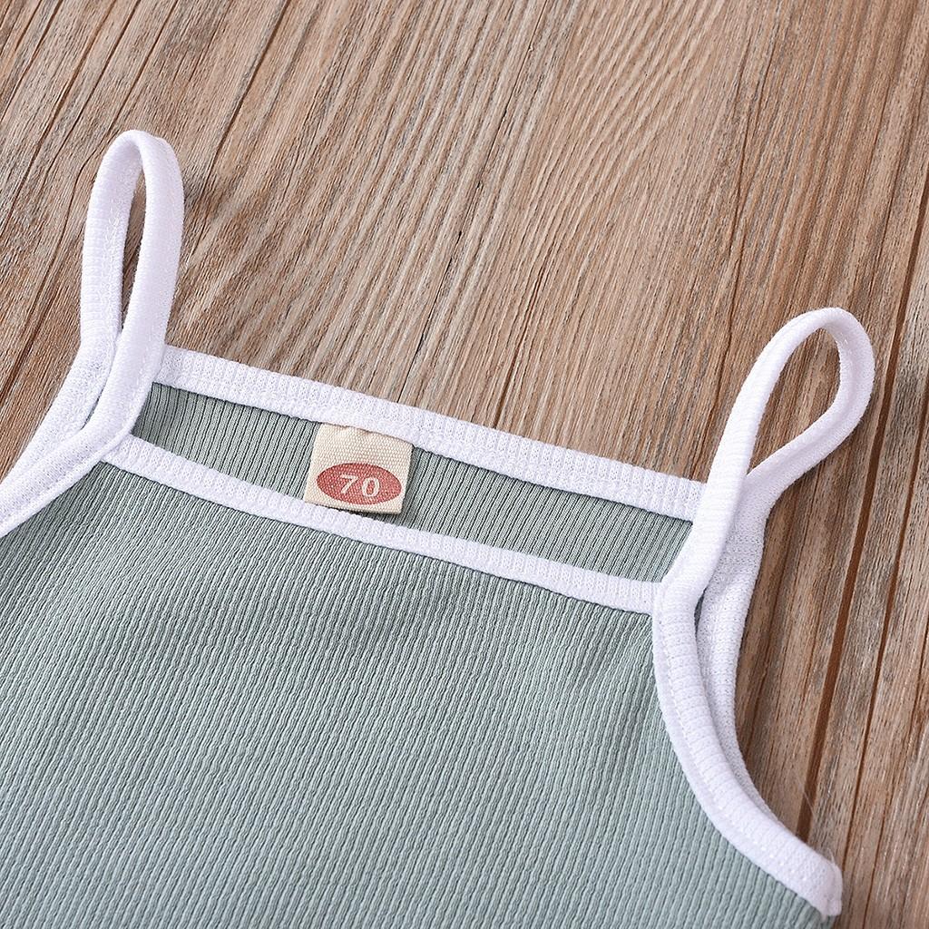 Zestaw Ubraniowy dla Noworodka Bez Rękawów Bawełniany Podkoszulek + Spodenki