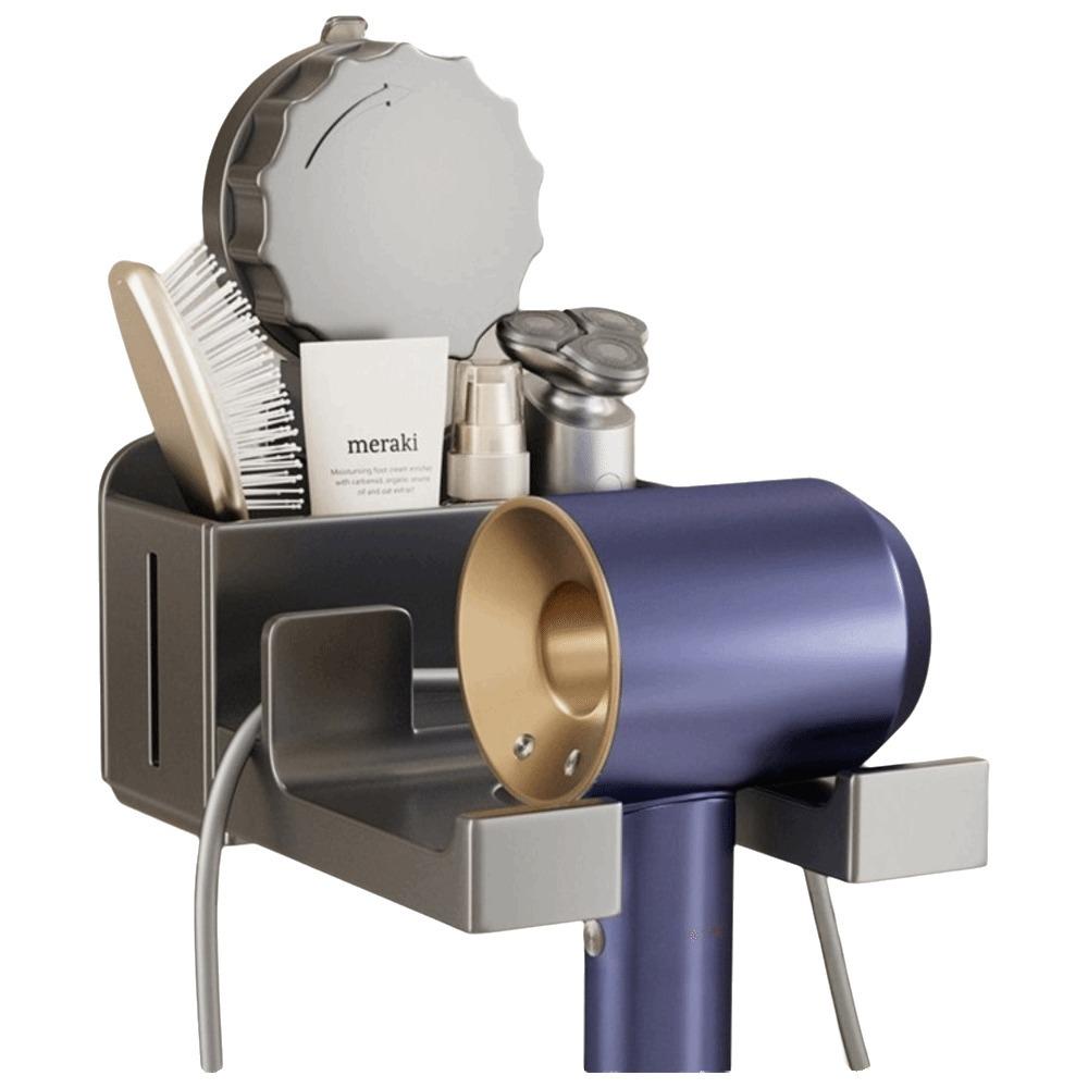 Strong Suction Cup Suction Cup Hair Dryer Holder No Damage To Wall Easy Installation Hair Dryer Storage Hanger Removable Design