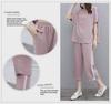 2023 Plus Size Korean Summer Two-Piece Set: Loose Fit & Casual Wide-Leg Pants for Women