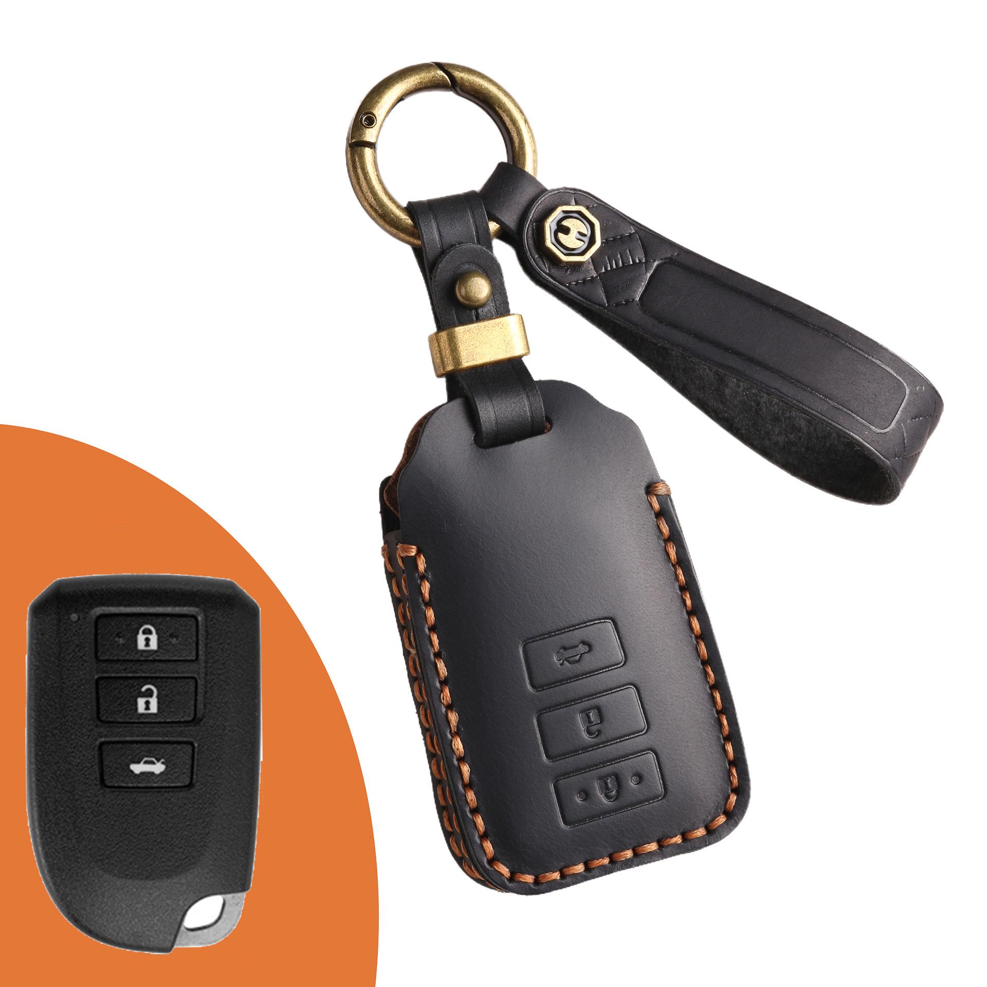 Верхний слой из воловьей кожи чехол для ключей для Toyota Zhixuan X/Yaris/Vios Чехол для ключа из натуральной кожи