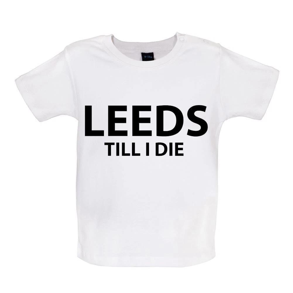 Leeds Until I Die - Kids T-Shirt Tees Top - United Gifts White Elland Road 110