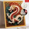 Pearl Painting 5D DIY Chinese Golden Dragon Pearl Gemstone Art Diamond Painting Kit for Adults/Beginners Gift Ideas Home Decor