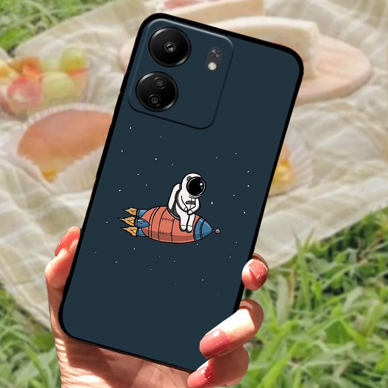 For Redmi 13C 4G Case TPU Silicone Soft Protective Phone Back Cover For Xiaomi Poco C65 Fashion Printing Shockproof Bumper Bags